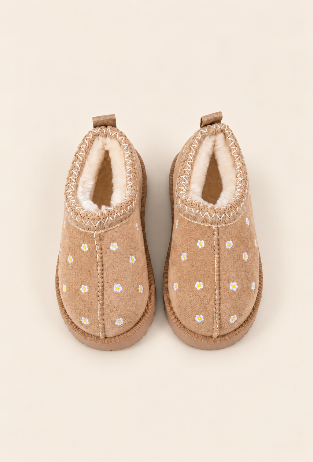 Bottine fourrée Tazzy Flower Beige