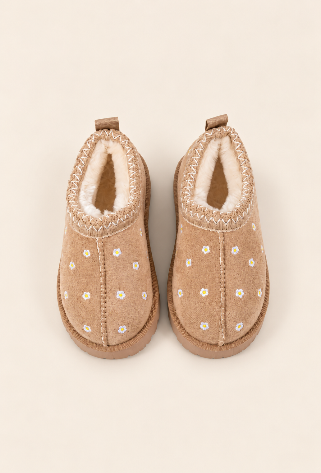 Bottine fourrée Tazzy Flower Beige