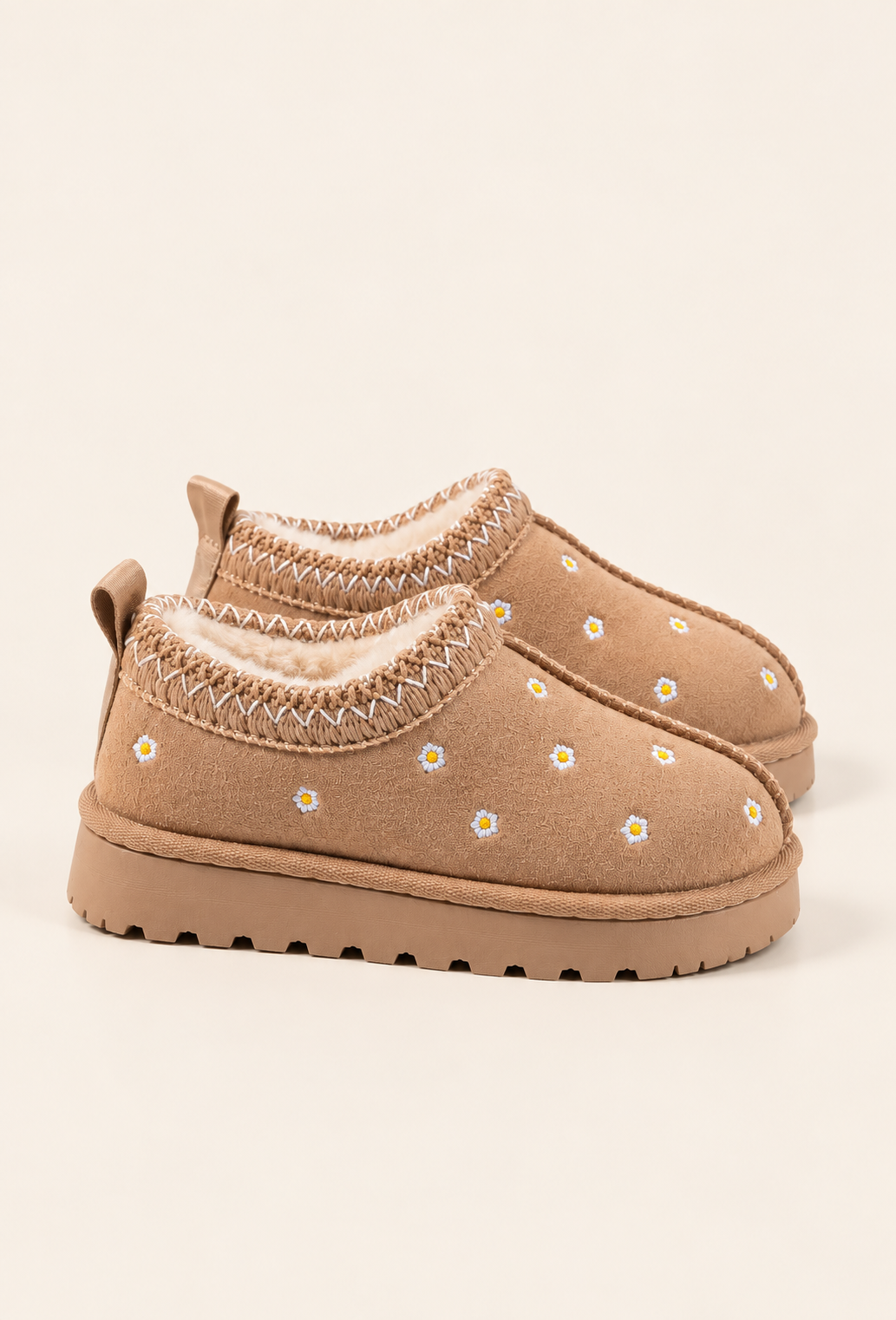Bottine fourrée Tazzy Flower Beige