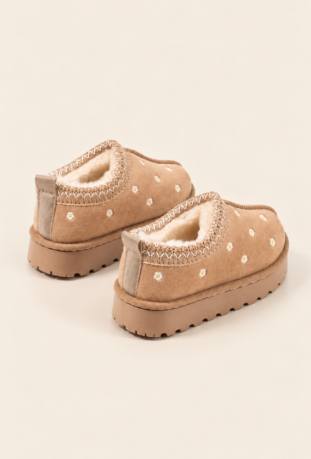 Bottine fourrée Tazzy Flower Beige